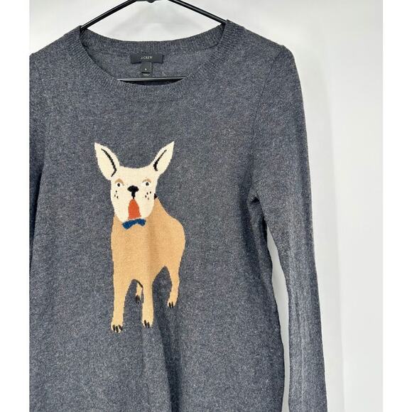 J. Crew Frenchie Bull Dog Sweater Size S - Picture 3 of 7